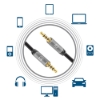 Imagen de Cable Audio Estereo 3.5mm M-M 1.0M Negro/Aluminio Plateado