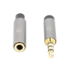 Imagen de Cable Audio Estereo 3.5mm Exten. M-H 5.0M Negro/Aluminio Plateado