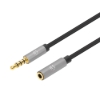 Imagen de Cable Audio Estereo 3.5mm Exten. M-H 3.0M Negro/Aluminio Plateado