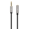 Imagen de Cable Audio Estereo 3.5mm Exten. M-H 1.0M Negro/Aluminio Plateado