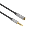 Imagen de Cable Audio Estereo 3.5mm Exten. M-H 1.0M Negro/Aluminio Plateado