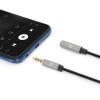 Imagen de Cable Audio Estereo 3.5mm Exten. M-H 1.0M Negro/Aluminio Plateado