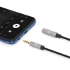 Imagen de Cable Audio Estereo 3.5mm Exten. M-H 2.0M Negro/Aluminio Plateado