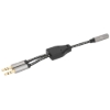 Imagen de Adaptador Audio 3.5mm 1 H a 2 M, 15cm, Cable que Divide Audio para Audifono y Mic, Aluminio Plateado