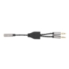 Imagen de Adaptador Audio 3.5mm 1 H a 2 M, 15cm, Cable que Divide Audio para Audifono y Mic, Aluminio Plateado