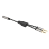 Imagen de Adaptador Audio 3.5mm 1 H a 2 M, 15cm, Cable que Divide Audio para Audifono y Mic, Aluminio Plateado