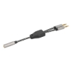 Imagen de Adaptador Audio 3.5mm 1 H a 2 M, 15cm, Cable que Divide Audio para Audifono y Mic, Aluminio Plateado