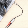 Imagen de Adaptador Audio 3.5mm TRRS 1 M a 2 H, 20cm, Divide Audio para Audifono y Mic, Negro