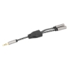 Imagen de Adaptador Audio 3.5mm 1 M a 2 H, 15cm, Conecta dos audifonos a un jack de 3.5mm, Aluminio, Negro / P