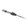 Imagen de Adaptador Audio 3.5mm 1 M a 2 H, 15cm, Conecta dos audifonos a un jack de 3.5mm, Aluminio, Negro / P