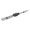 Imagen de Adaptador Audio 3.5mm 1 M a 2 H, 15cm, Conecta dos audifonos a un jack de 3.5mm, Aluminio, Negro / P