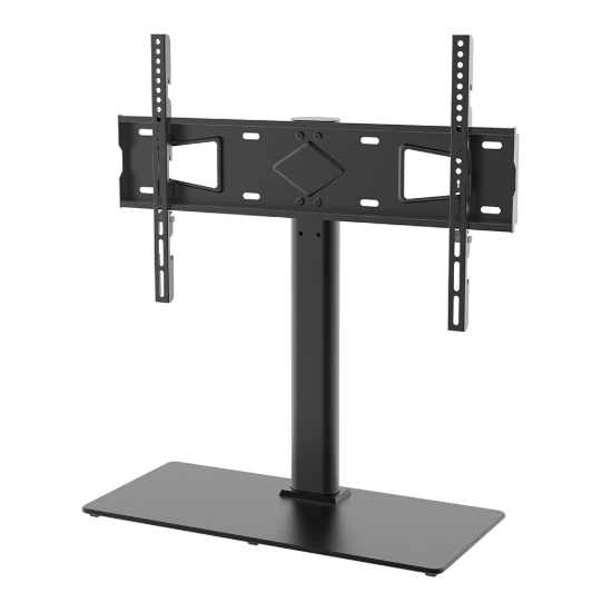 Imagen de Soporte TV p/mesa 45kg, 32" a 65" Altura Ajustable, Base de Vidrio