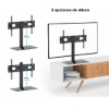 Imagen de Soporte TV p/mesa 45kg, 32" a 65" Altura Ajustable, Base de Vidrio