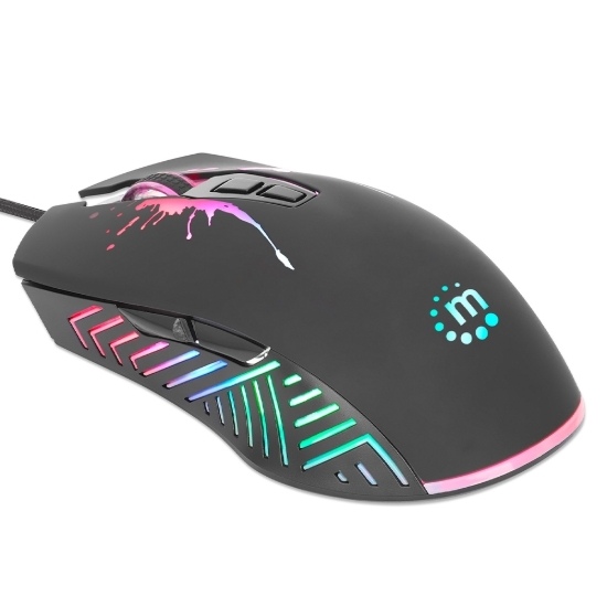 Imagen de Mouse Optico Gaming 7 Botones, 7200 DPI, LED RGB, Negro