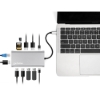 Imagen de Docking USB-C 12 ptos, HDMIx3, USB-C PD/USB-C/2xUSBv3.2/2xUSBv2.0, Red/SD/micro SD