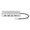 Imagen de Docking USB-C 12 ptos, HDMIx3, USB-C PD/USB-C/2xUSBv3.2/2xUSBv2.0, Red/SD/micro SD