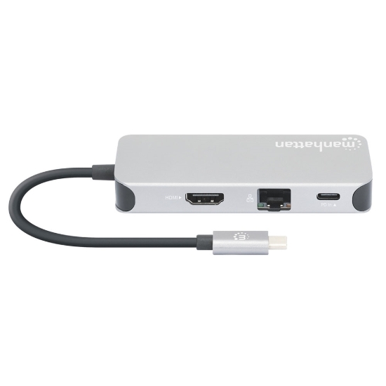 Imagen de Docking USB-C  8 ptos, HDMI, USB-C PD/2xUSBv3.2/USBv2.0, RED,SD/Micro SDD