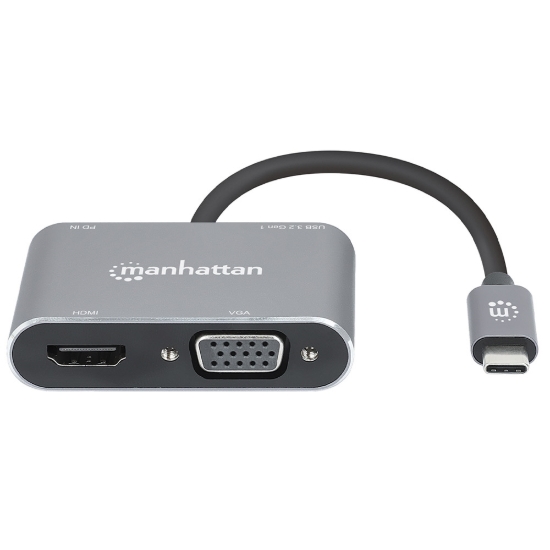Imagen de Docking USB-C  4 ptos, HDMI/VGA, USB-A/USB-C PD