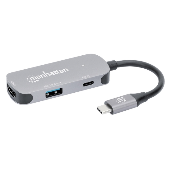 Imagen de Docking USB-C  3 Ptos, HDMI/USB-A/USB-C PD