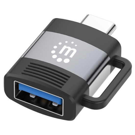 Imagen de Adaptador USB-C V3.2 Gen1, CM-AH, 5Gbps 3A, Aluminio Gris Espacial/Negro