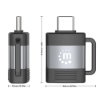 Imagen de Adaptador USB-C V3.2 Gen1, CM-AH, 5Gbps 3A, Aluminio Gris Espacial/Negro