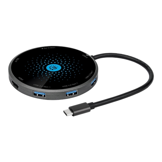 Imagen de Docking USB-C  8 ptos, HDMI, USB-C PD,3xUSB-A,Carga Inalambrica