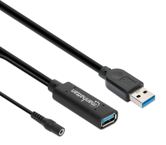 Imagen de Cable USB V3.2 Ext. Tipo A 15.0M Negro, 5Gbps