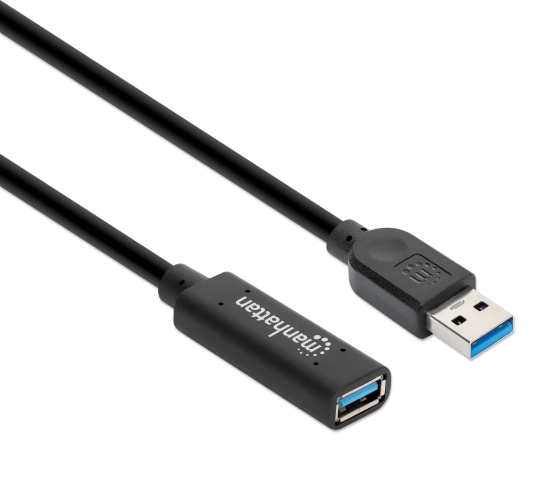 Imagen de Cable USB V3.2 Ext. Tipo A  5.0M Negro, 5Gbps