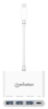 Imagen de HUB USB-C V3.2  3 Ptos A + 1 Pto C PD 100W, 5Gbps
