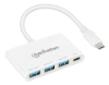Imagen de HUB USB-C V3.2  3 Ptos A + 1 Pto C PD 100W, 5Gbps