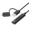 Imagen de Convertidor USB 2.0 / USB-C a Tarjeta Sonido 3.5 mm, cable con controles