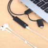 Imagen de Convertidor USB 2.0 / USB-C a Tarjeta Sonido 3.5 mm, cable con controles