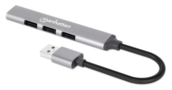 Imagen de HUB USB-A V2.0  3 Ptos y V3.0 1 Pto, Alumini