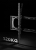 Imagen de Soporte TV p/pared 120kg, 60" a 120" con inclinación ultradelgado
