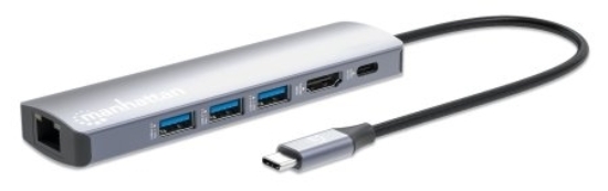 Imagen de Docking USB-C  6 Ptos, HDMI, USB-C, 3xUSB-A, RJ45.