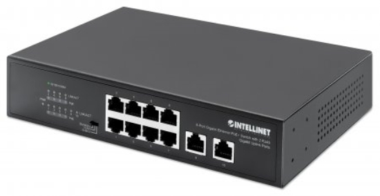 Imagen de PoE Switch GB  8 ptos 32W/pto, 120W, + 2 RJ45