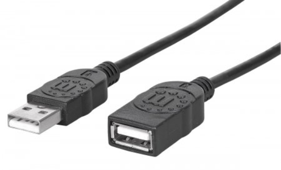 Imagen de Cable USB V2.0 Ext. Tipo A  0.9M Negro