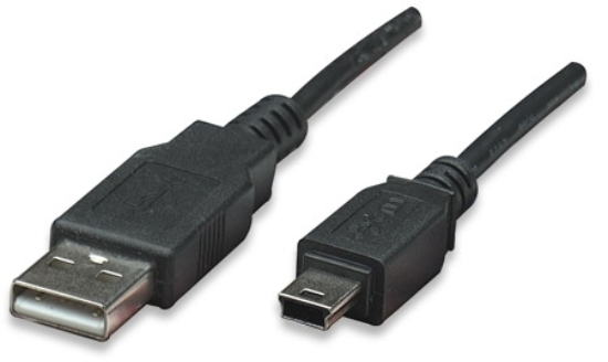 Imagen de Cable USB V2.0 A-Mini B 3.0M Negro