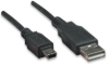 Imagen de Cable USB V2.0 A-Mini B 3.0M Negro