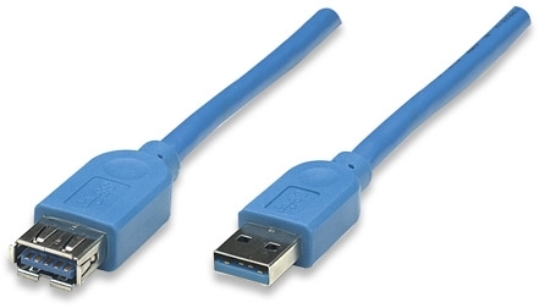 Imagen de Cable USB V3.2 Ext. Tipo A  3.0M Azul, 5 Gbps
