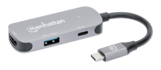 Imagen de Docking USB-C  3 Ptos, HDMI/USB-A/USB-C PD