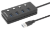 Imagen de HUB USB-A V3.2  4 Ptos A, Switch on/off por puerto