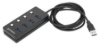 Imagen de HUB USB-A V3.2  4 Ptos A, Switch on/off por puerto