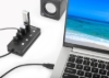 Imagen de HUB USB-A V3.2  4 Ptos A, Switch on/off por puerto