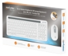 Imagen de Teclado y Mouse Optico Inalambrico 2.4G & Bluetooth Blanco Combo Tecla Tijera