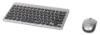 Imagen de Teclado y Mouse Optico Inalambrico Negro & Plata Mini Combo