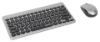 Imagen de Teclado y Mouse Optico Inalambrico Negro & Plata Mini Combo