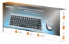 Imagen de Teclado y Mouse Optico Inalambrico Negro & Plata Mini Combo
