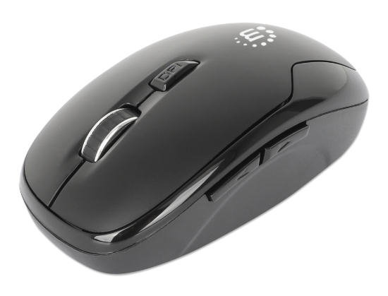 Imagen de Mouse Optico Inalambrico 6 botones Diestro 2.4G Negro