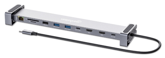Imagen de Docking USB-C 10 ptos con MST, 2xHDMI, 3xUSB-A, USB-C, USB-C PD, RJ45, SD-micro SD